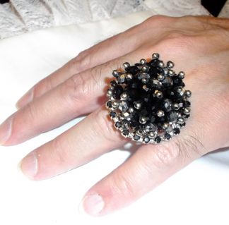 Black Bead Ring
