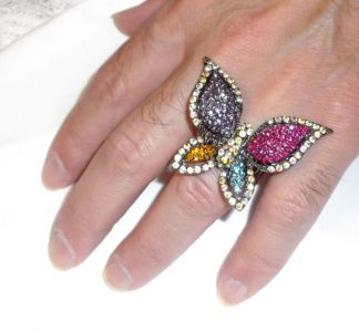 Colourful Butterfly Ring