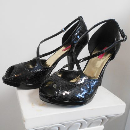 Black Sequin Dancing Shoes
