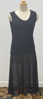 Long Simple Sleeveless Black Dress